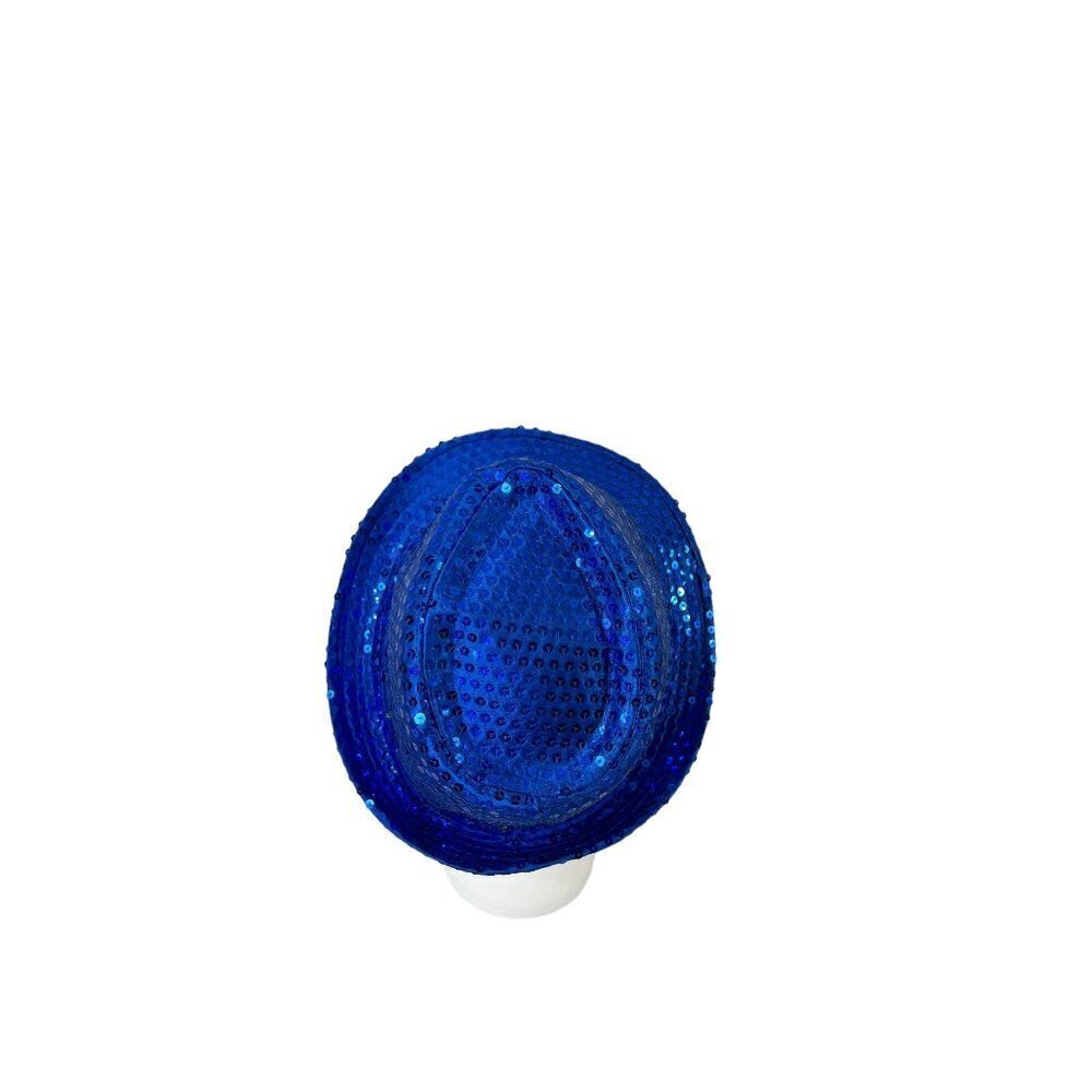 Blazing Blue Sequin Hat - Picture 3 of 10
